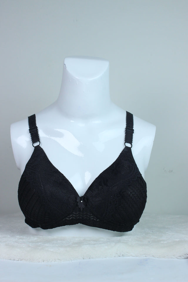 Single Paded Imported Bra Black