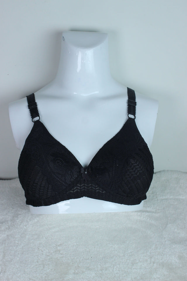 Single Paded Imported Bra Black