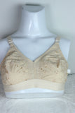 Cotton EMB Imported Bra Beige