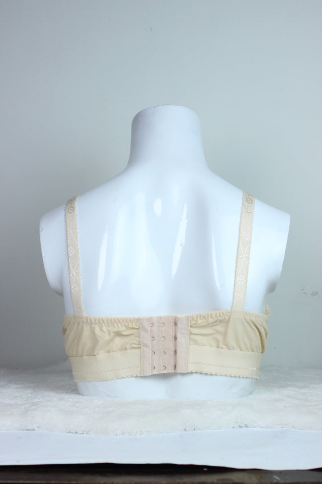 Cotton EMB Imported Bra Beige