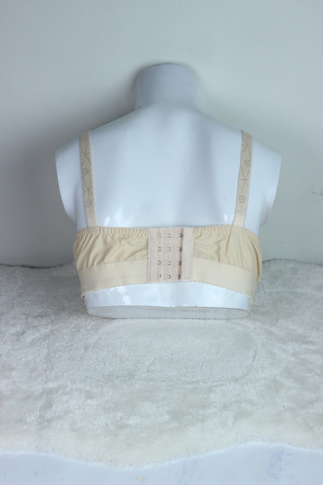 Cotton EMB Imported Bra Beige