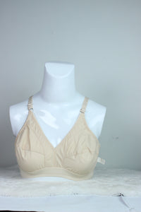 Plain Cotton Imported Bra Beige
