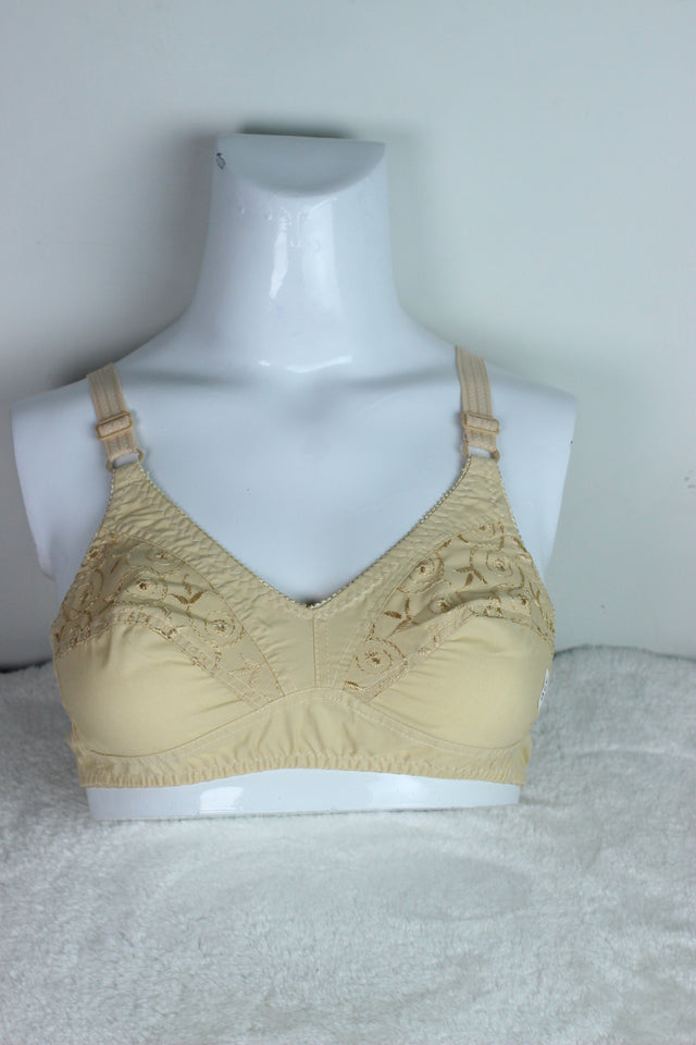 Half Chicken Cotton Imported Bra Beige