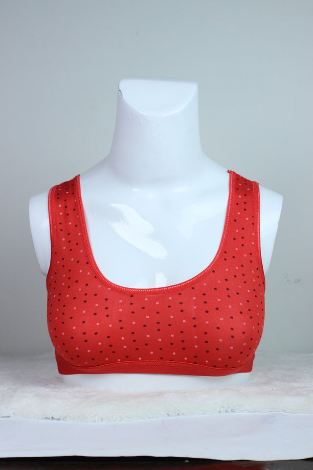 BD Dotted Bra Red
