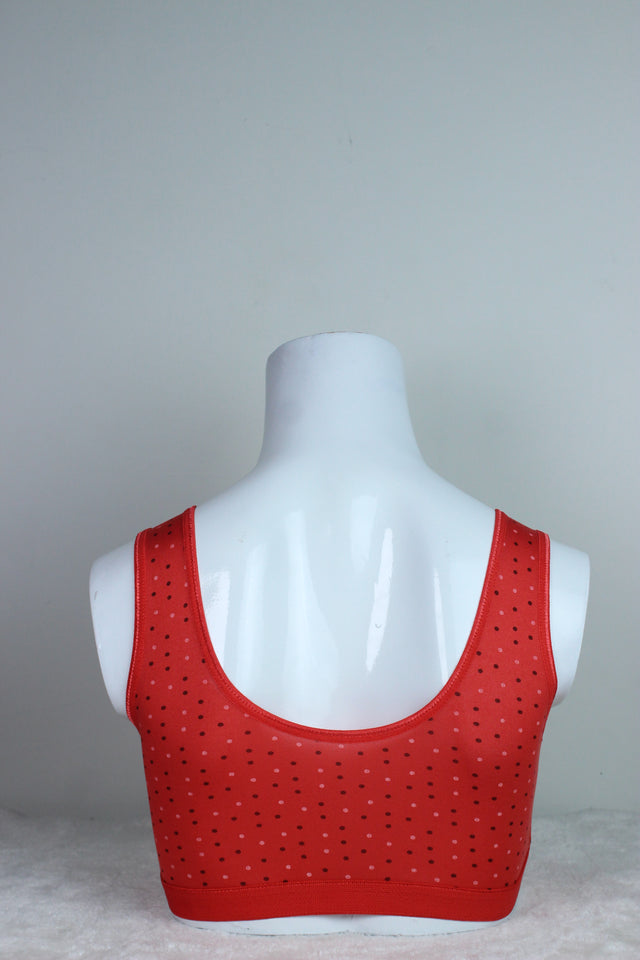 BD Dotted Bra Red