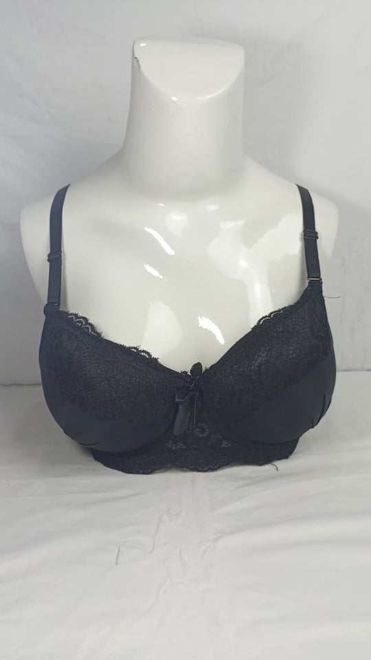 Double Padded Imported Bra Black