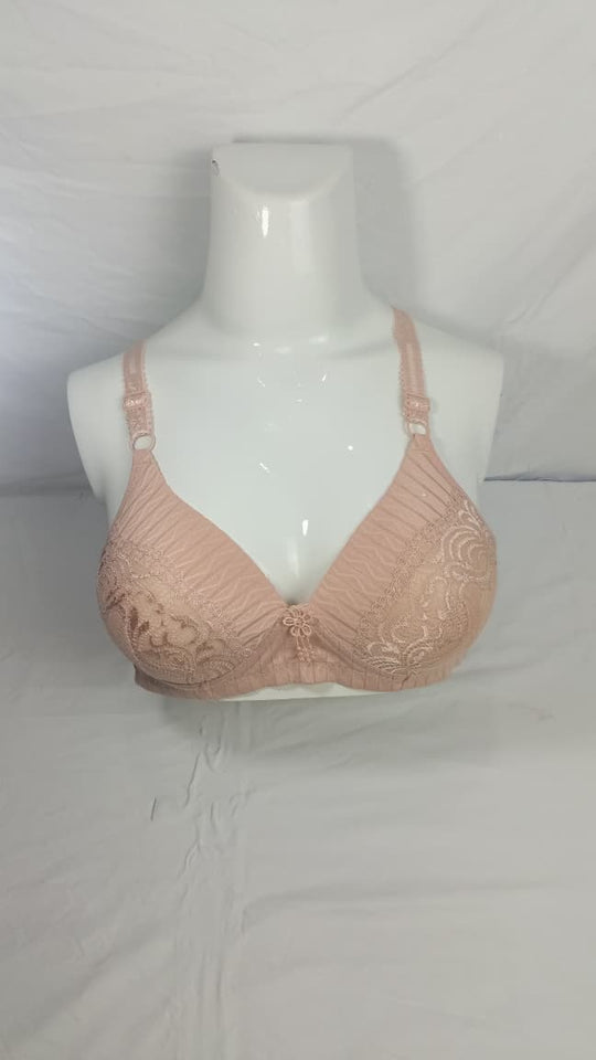 Single Padded Imported Bra Peach