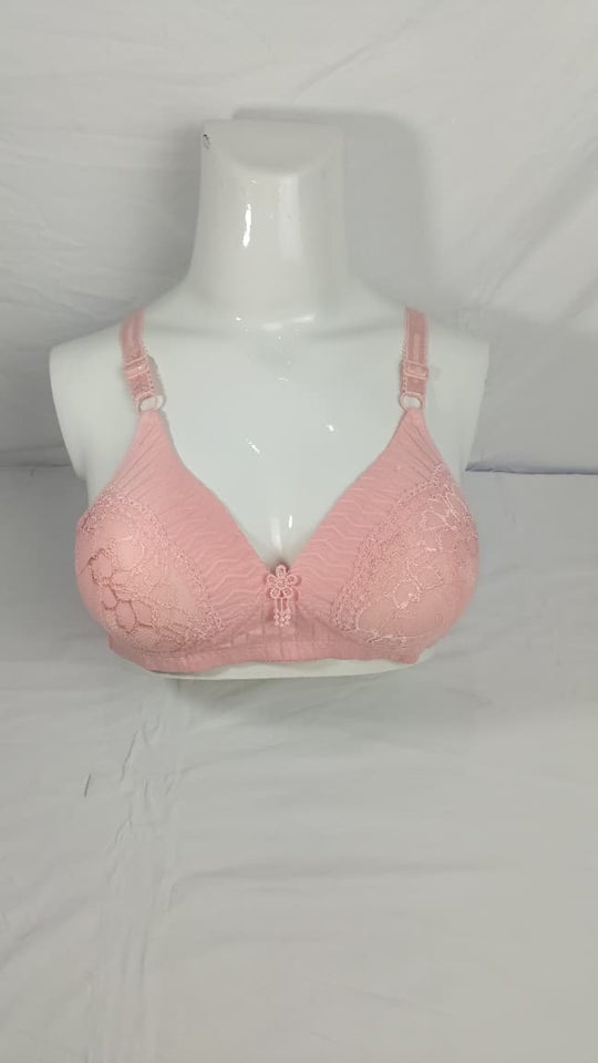 Single Padded Imported Bra Light Pink