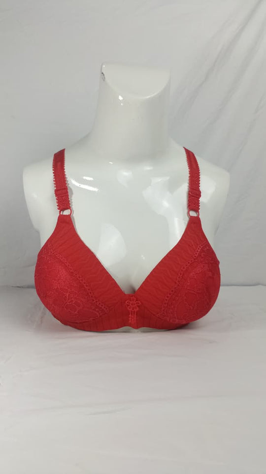 Single Padded Imported Bra Red