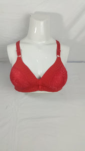 Single Padded Imported Bra Red