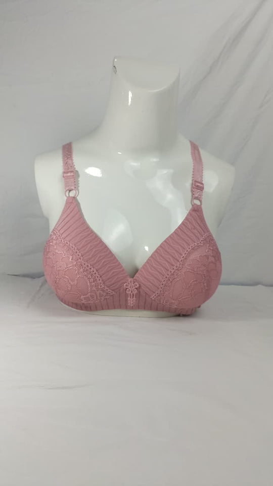 Single Padded Imported Bra Pink