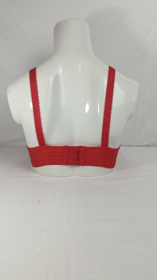 Single Padded Imported Bra Red