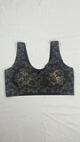 Front Button Imported Bra Black