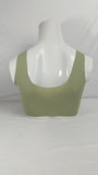Front Button Imported Bra Olive Green