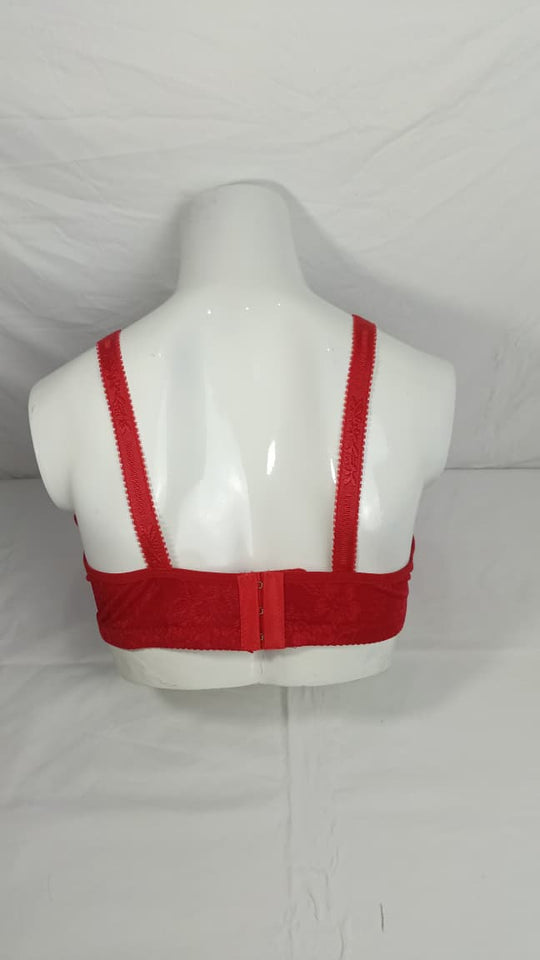 Single Padded Imported Bra Red