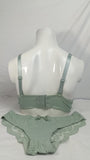 Stylish Mint Green Double Padded Bra With Matching Panty