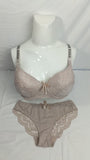 Stylish Nude/Skin Double Padded Bra With Matching Panty