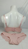 Stylish Light Pink Double Padded Bra With Matching Panty