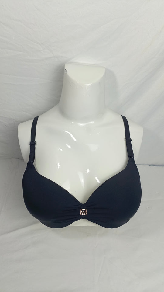 Single Padded Imported Bra Black