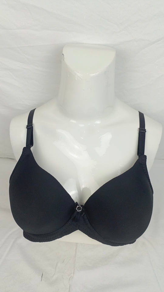 Double Padded Imported Bra Black