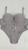 Stylish Dusty Purple Double Padded Bra With Matching Panty