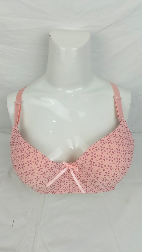 Double Padded Imported Bra Peach