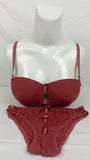 Stylish Mauve Double Padded Bra With Matching Panty