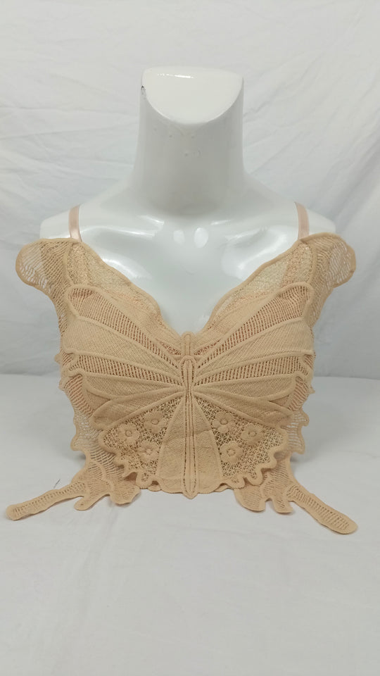 Butterfly Bra  Beige