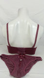 Stylish Dusty Plum Double Padded Bra With Matching Panty