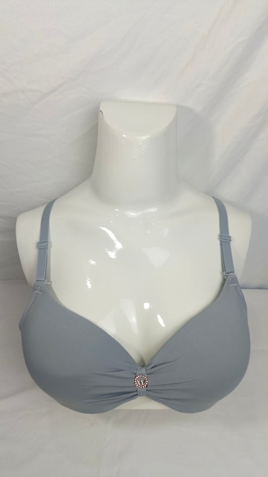 Single Padded Imported Bra Grey
