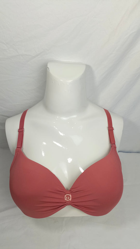 Single Padded Imported Bra Dusty Rose