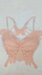 Butterfly Bra Black peach