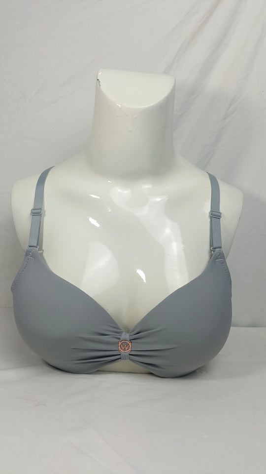 Single Padded Imported Bra Grey