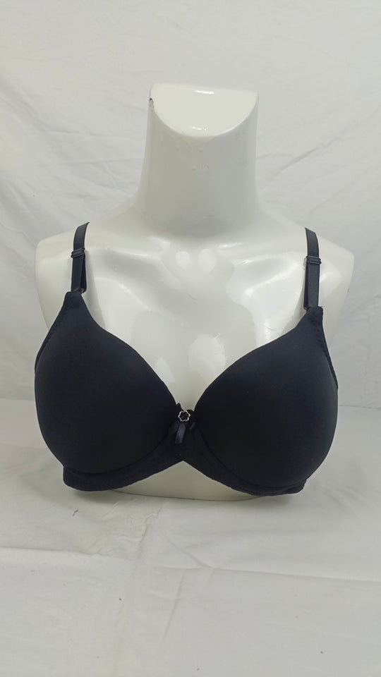 Double Padded Imported Bra Black
